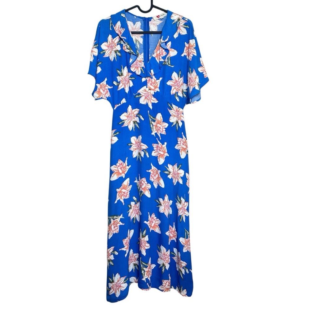 Floral Blue Dress‎